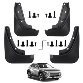 Peleus Upgraded Mud Flaps Mud Guards for Hyundai Kona 2024 2025 SE/SEL/Limited (NOT FIT for N Line) Aerodynamic Mud Flaps Splash Guards Fenders for Hyundai Kona Accessories Set of 4 Mudguards Mudflaps
