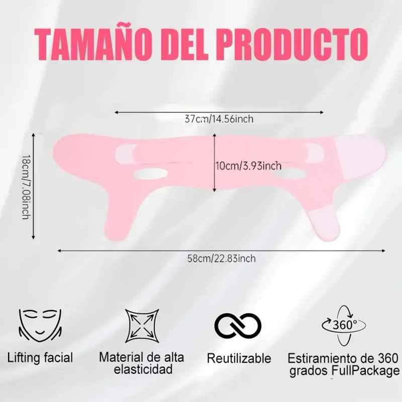 Mentonera Faja Forma V Reductores De Papada Y Arruga Facial