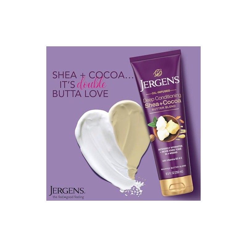 Jergens, Shea and Cocoa Humectante Manteca Corporal; Crema Corporal y