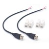 ELNONE 18AWG 2PCS USB 2 Wire Pigtail Cable,0.3M/1FT USB 2.0