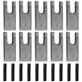 Otoolling 10 Sets Spiral Drill Teeth 35 Size with Rubber Strips, for Digging Crumbly Rock, Soil, Bricks and More
