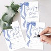Crocothemis Blue Bow Bridal Shower Invitations With Envelopes, She's Tying