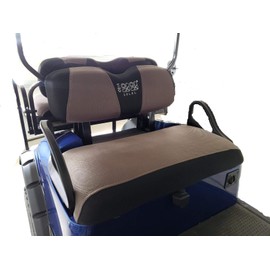 10L0L Golf Cart Bench Seat Cover Set, Washable Polyester Mesh Cloth Fits EZGO RXV TXT (Size:S) (Gray+Black)