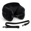 Stuffable Travel Pillowcase U-Shaped Neck Pillow with Adjustable Strap, Washable