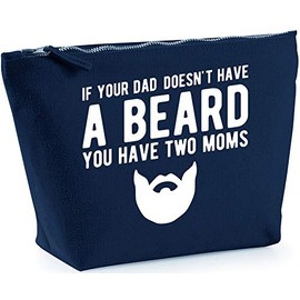 Hippowarehouse If Your Dad Doesn't Have a Beard You Have Two Moms printed make up cosmetic wash bag 18x19x9cm