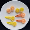 2Pcs Orange Slice Snap Hair Clips for Women Girls Bangs