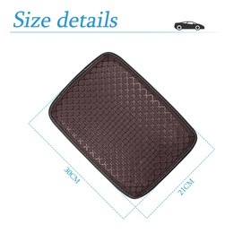 CGEAMDY Universal Centre Console Leather Padding, Waterproof Car Armrest Seat Box Cover Protection, Interior Car Centre Console Cover for Most Vehicles (Curry)