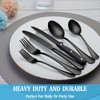 36 Pcs Black Silverware Set with Steak Knives, Stainless Steel