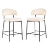 Walker Edison Modern Curved Back Counter Stool Filled Foam, Set