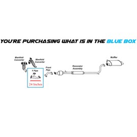 Northeastern Exhaust Stainless Steel Y Pipe with Flex Compatible with Mitsubishi 2006-2012 Eclipse 2005-2009 Galant 3.8L-Includes Gaskets and Bolts