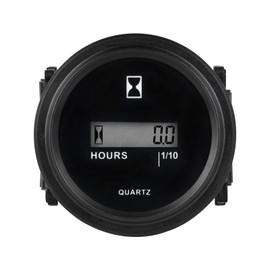 HonorMeet Digital DC Hours Counter, Volt.4.5V to 90V,Resettable Total Hours for Maintenance,Data Storage for Lawn Mower Generator Tractor Snowmobile Motorcycle .(DC4.5V to 90V)