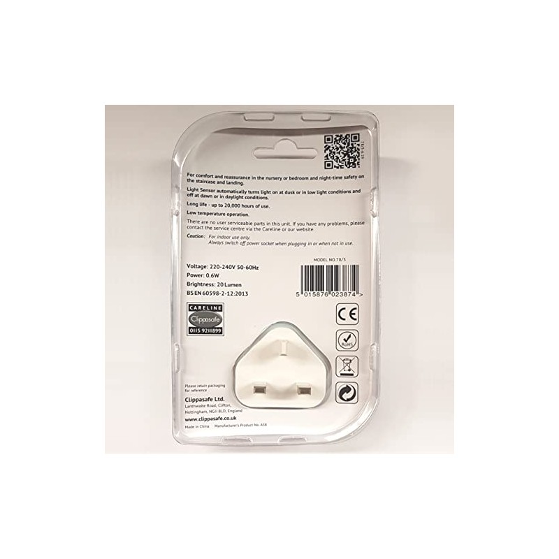 Clippasafe Details about Night Light with Light Sensor - UK