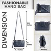 Bolso bandolera de piel para mujer, bolso de mano con