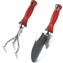Garden Weasel 2-Piece Hand Trowel & Cultivator Bundle | Till, Cultivate, Dig and Transplant | Hand Tool Set for Planting and Gardening | 91368