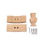 Osborne Wood Products Baron Hardwood Trestle Bench Bases (Set of