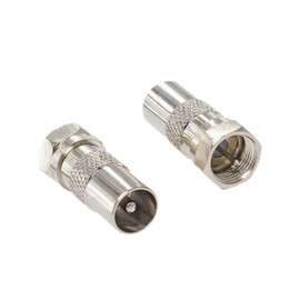 hb-digital 1x SAT Window Feed-Through Flat Flexible Nickel-Plated Contacts White HQ Doors Window + Adapter Set: F Plug to IEC Antenna Plug (Male) & IEC Antenna Socket (Female) Nickel-Plated
