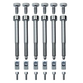 KHLESBY Titanium Alloy Double Locking Tremolo Bridge Saddles and Screws Hardware For Floyd Rose Special Original Series Electric Guitar Accessories (Whole Set Titanium Alloy Screws & Blocks)