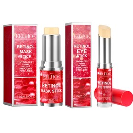 2 PCS Retinol Eye Stick, Retinol Eye Cream, Wrinkle Multi Balm Stick, Collagen Stick, Anti Wrinkle Balm Stick, Eye Stick for Dark Circles, Collagen Boosting Moisture Balm Stick for Face Lip & Eye