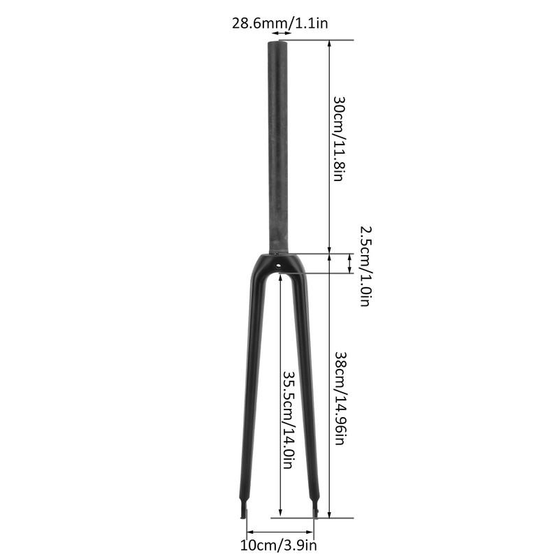 Lengthened 700C Carbon Fiber Road Bicycle Front Fork C Brake