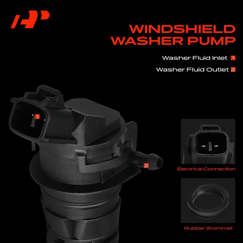 A-Premium Front or Rear Windshield Washer Pump Compatible with Toyota
