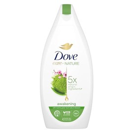 Gel de ducha Dove Care By Nature Awakening, gel de baño con extracto de té verde y flores, ingredientes de origen natural, limpia, suaviza e hidrata la piel, humectantes de origen vegetal, 400 ml