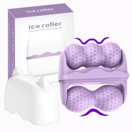 Rodillo de Hielo 2 en 1, Rodillo Para el Cuidado de la Piel Facial, Se Adapta Completamente a la Curva Facial, Puede Aliviar la Hinchazón, Prevenir Las Arrugas, Deja la Piel Suave y Elástica