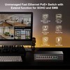 MokerLink 8 Port PoE Switch with 2 Gigabit Uplink, 802.3af/at