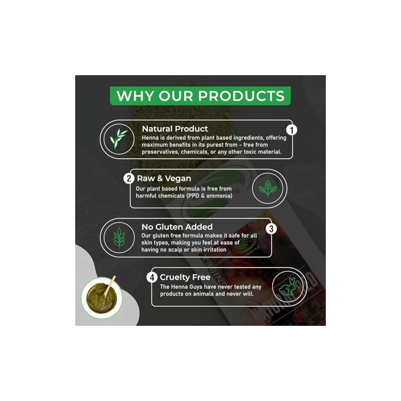 Tinte para el cabello de henna roja natural, 100 gramos