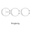 3Pcs Small Pearl Rings Set for Women,Dainty Stackable Beaded Rings
