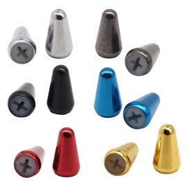 Unbranded 6Pcs Metal 6 Colors Cross Guitar 3/5 Way Pickup Switch Tips For IB FD Tele Strat