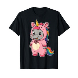 Kawaii Elephant in Unicorn Costume for Girls Kids Unicorn T-Shirt
