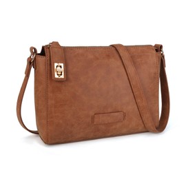 Gladdon Women's Shoulder Bag, Small, Lightweight Crossbody Bag, Mini Shoulder Bag for Everyday, City & Travel, brown