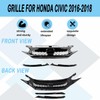 CABOHON Front Bumper Upper Grille For 2016-2018 Honda Civic Glossy