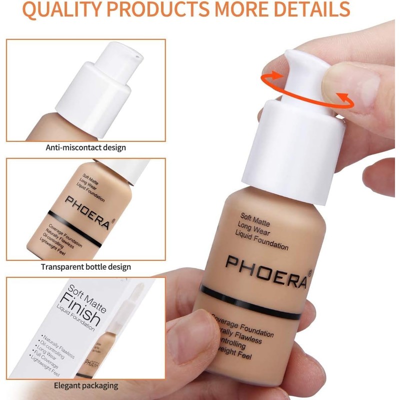 Noble Gifts - Foundation, Full Coverage Foundation, Soft Matte, Oil