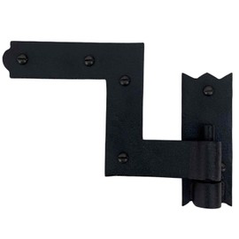 Colonial Style Pair of Thick Cast Iron Shutter Hinges