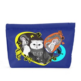 Cat Gifts for Cat Lovers Cute Cat Makeup Bag Inspired Music Lover Gifts Fan Singer Merch Friendship Gifts for Women Cat Mom Cat Lady Soul Sister Bestie Birthday Mothers Day Christmas Cosmetic Bag