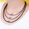 Leather Necklace Cord with Clasp, 16inch-24inch Braided Rope Necklace for