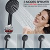 KAPHOME Matte Black Wall Mount Bathtub Faucet with Hand Shower,Tub