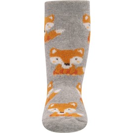 EWERS Tractor Stopper Socks with Non-Slip Sole for Boys, Non-Slip Socks with Rubber Sole, Made in Germany, 1 Pair of Non-Slip Children's Socks for Boys, gray