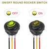 DAOKAI Round Rocker Switch with Shell 2 Position 12V 20A