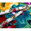 Pretty Decorative Spring Hand Painted Roses Flowers Taper Candles Decorated