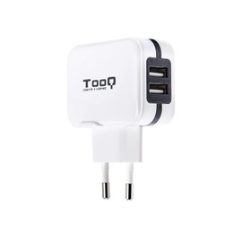 Tooq tqwc-1s02wt – Wall Charger with 2 x USB (5 V – 3.4 A, 17 W), with tecnolocia Airpower, Certification: CE and ROHS, for USB Devices, White