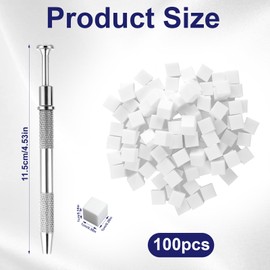 AHQiZFX 100Pcs Soft Nail Sponges for Ombre, Nail Art Sponges With Grabbing Pen, Blooming Nails, Nail Sponges, Ombre Nail Brush, Nail Art Manicure Tools Supplies, Nail Accessories for Home and Salon