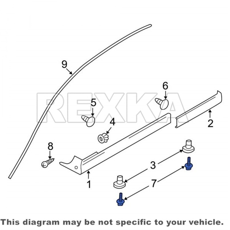 Rexka 10pcs Fender Liner Screws for Nissan Infiniti 01454-N5061 Cube