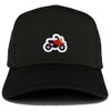 Trendy Apparel Shop Motorcycle Patch Structured Motorcycle Cap - Black