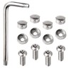 AX2V License Plate Bolt Anti-theft Screws Rust Proof License Plate