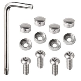 AX2V License Plate Bolt Anti-theft Screws Rust Proof License Plate Frame Car License Plate Bolt Protector M6 (15mm)