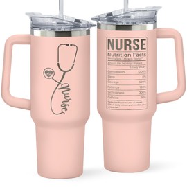 Nurse Gifts - Nurse Gifts for Women - Nurse Christmas Gifts, Nurse Appreciation Gifts - Gifts for Nurses, Nursing Gifts, Nurses Gifts, New Nurse Gifts - RN Nurse Gifts for Women - 40 Oz Pink Tumbler