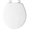 Church 540EC 000 Enameled Wood Toilet Seat with Cover, Round
