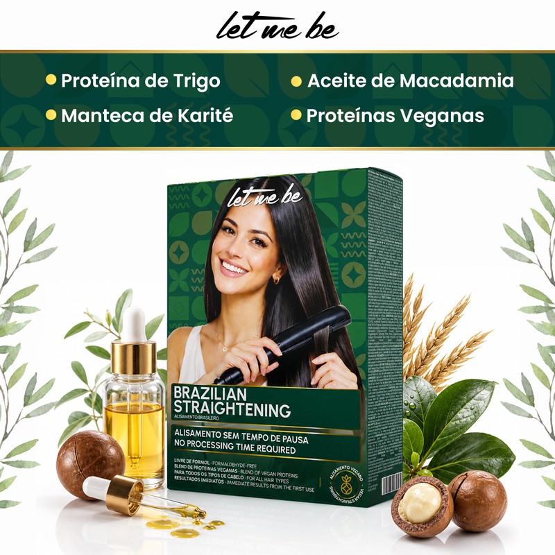 Let Me Be Brazilian Keratin Hair Treatment Kit, Formaldehyde Free